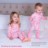 Kids 2-Piece Bamboo Pajama Long Sleeve Set Beautiful Bows