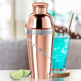 Cocktail Shaker - Dial-a-Drink 15 Recipe, 34oz Copper