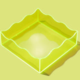 Wavy Acrylic Tray - Square - Assorted Colors