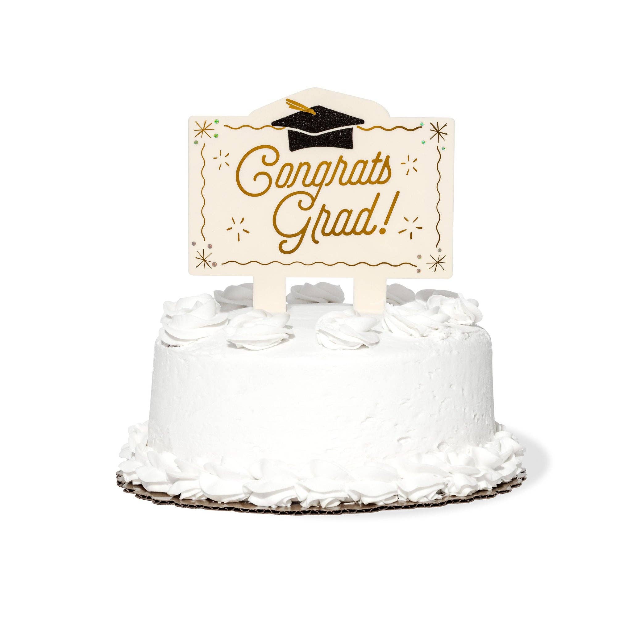 Congrats Grad Acrylic Cake Topper