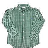 Carter Oxford Boys Shirt Green Check 