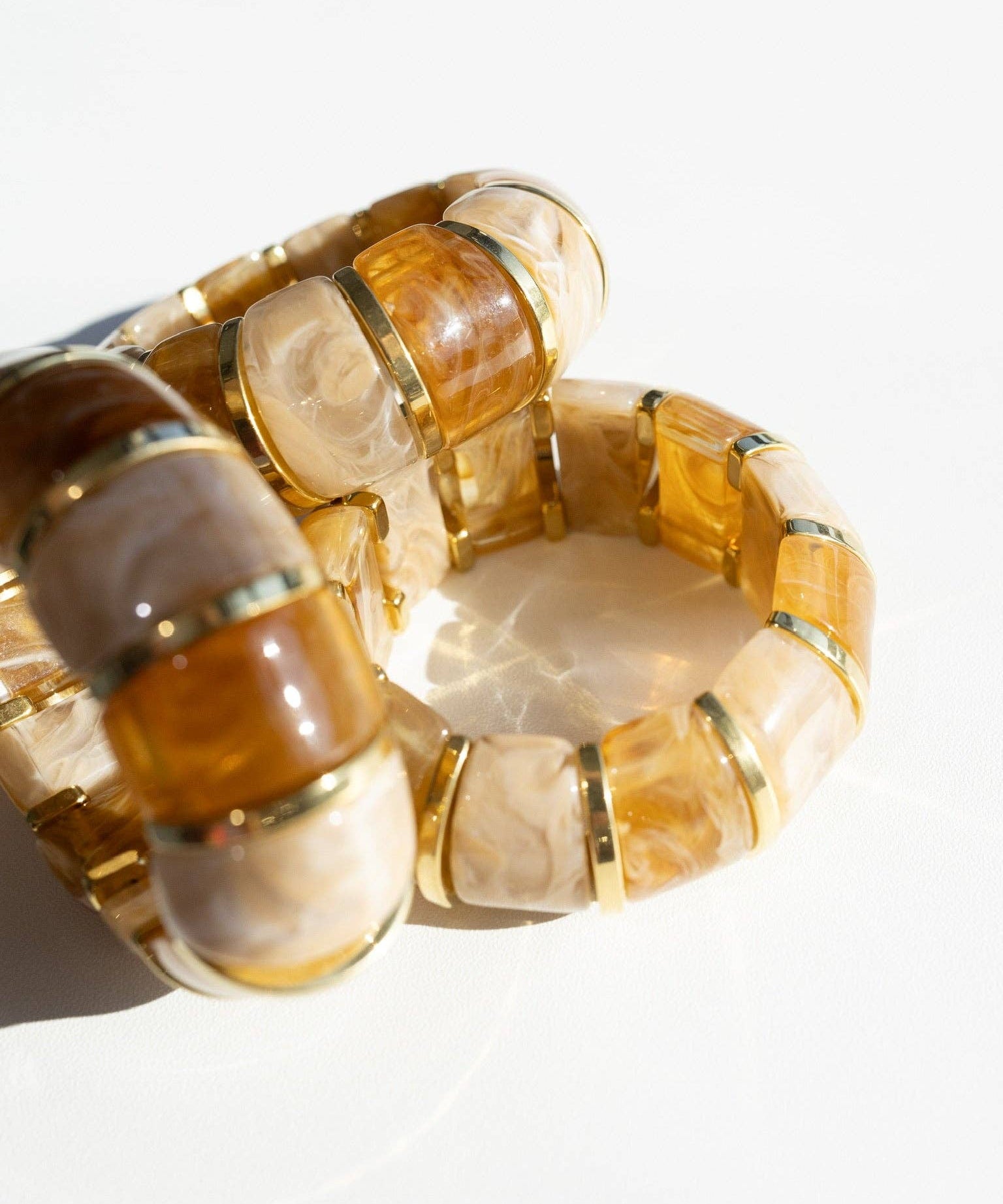 Bibi Stretch Bracelet - Light Brown