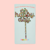 FOR FUN - Cake Topper - "Oh Happy Day" - Colorful Confetti