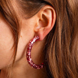 *ON SALE* Confetti Hoop Earrings - Assorted Colors - Each