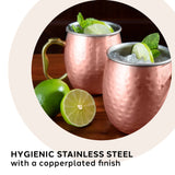 Moscow Mule Mug - Hammered Stainless Steel (530 ml, 18 oz)