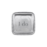 I DO Beaded Square Tray