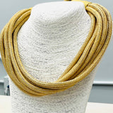 "Original" Slub 8-Strand Necklace (tan) NK189