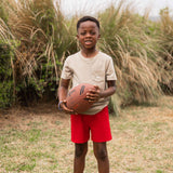 Football Boys Graphic Tee SS Taupe