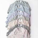 The Grayson Long Sleeve Bib - Brush Stripes
