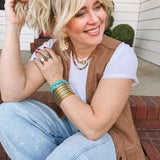 Joan Multi Color Beaded Stone Necklace || Choose Color