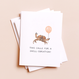 Shell-ebration Crab — Coastal Pun Congrats Card