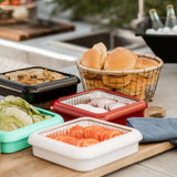 Square Set - 8 x 8 Pan Frame w/ Lid & Serving Spoon - White