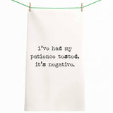 *NEW Funny Towel Patience Tested Negative Gift Towel
