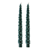 Green Tree Taper Candles, Set of 2 - Christmas Decor