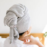 VOLO Hero Hair Towel- Luna Gray Luxe Tube