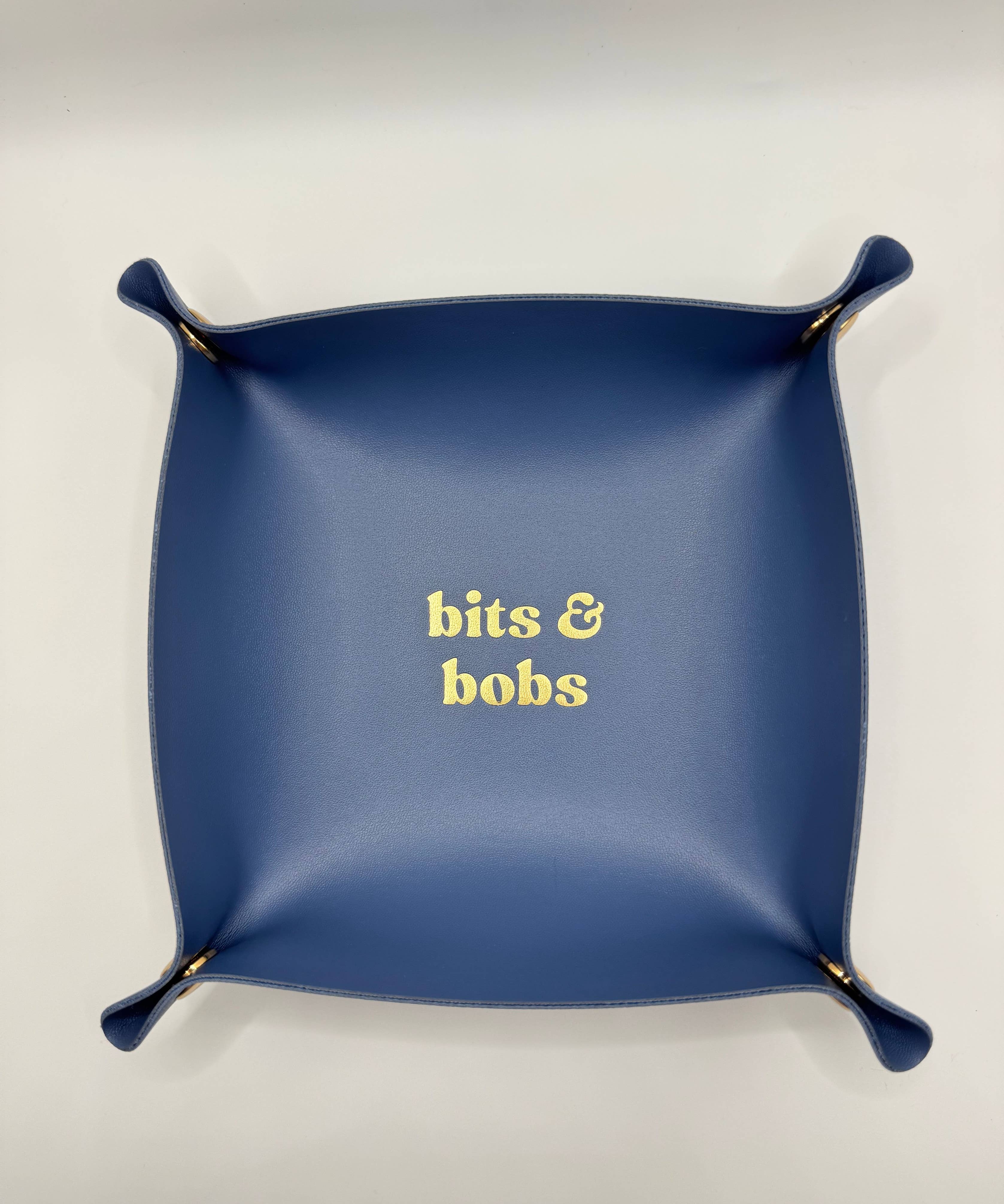 Blue Bits & Bobs Needlepoint Valet Tray | Snap Tray 