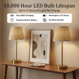Table Lamp – Raffia White Scallop, Plain Stem