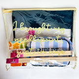 “I Brought My Needlepoint, Just in Case” Clear Stash Bag | Oversized Needlepoint Project Bag