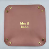 Pink Bits & Bobs Needlepoint Valet Tray | Snap Tray 