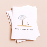 Shore Do Appreciate You — Coastal Thank You Card