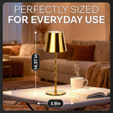 Gold Rechargeable Touch Control LED Lamp