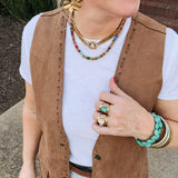 Joan Multi Color Beaded Stone Necklace || Choose Color