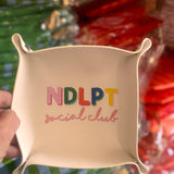 Needlepoint Social Club trinket tray | needlepoint valet