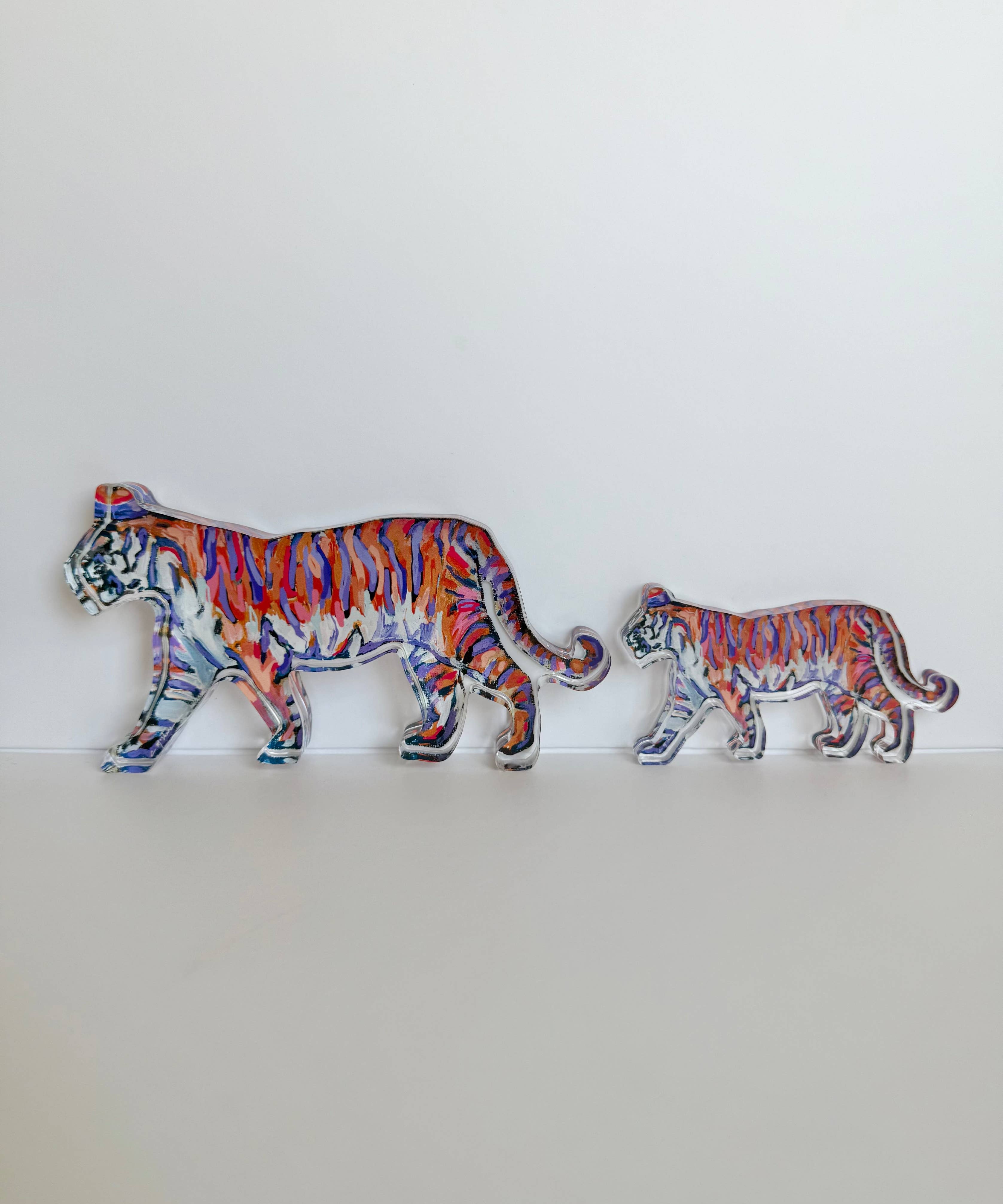 Tiger Purple & Orange Standing Acrylic WHOLESALE