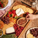 The Longboard 36 inch Acacia Cheese Platter w Metal Handles