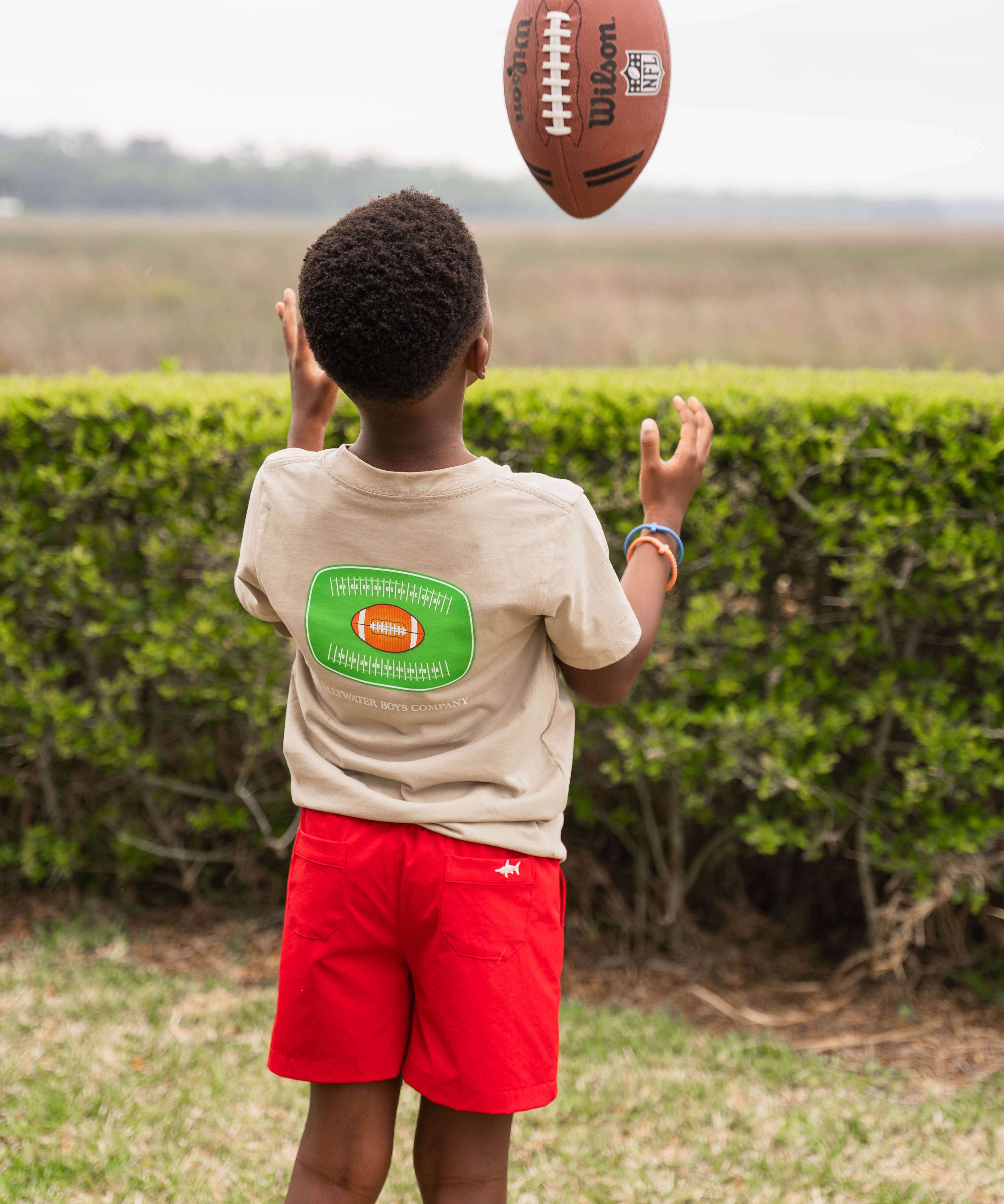 Football Boys Graphic Tee SS Taupe