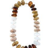 Delray Chunky Beaded Necklace-Tan Tort