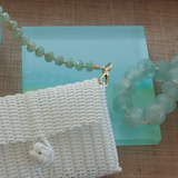 Clutch Strap | Pebble Gemstone in Jade Green
