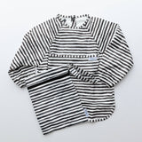 The Grayson Long Sleeve Bib - Brush Stripes