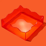 Wavy Acrylic Tray - Square - Assorted Colors