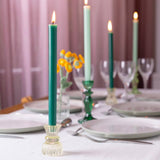 Green Straight Dinner Candles - 25 Units Display | Summer Home Decor |