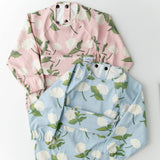 The Grayson Long Sleeve Bib - Hydrangeas