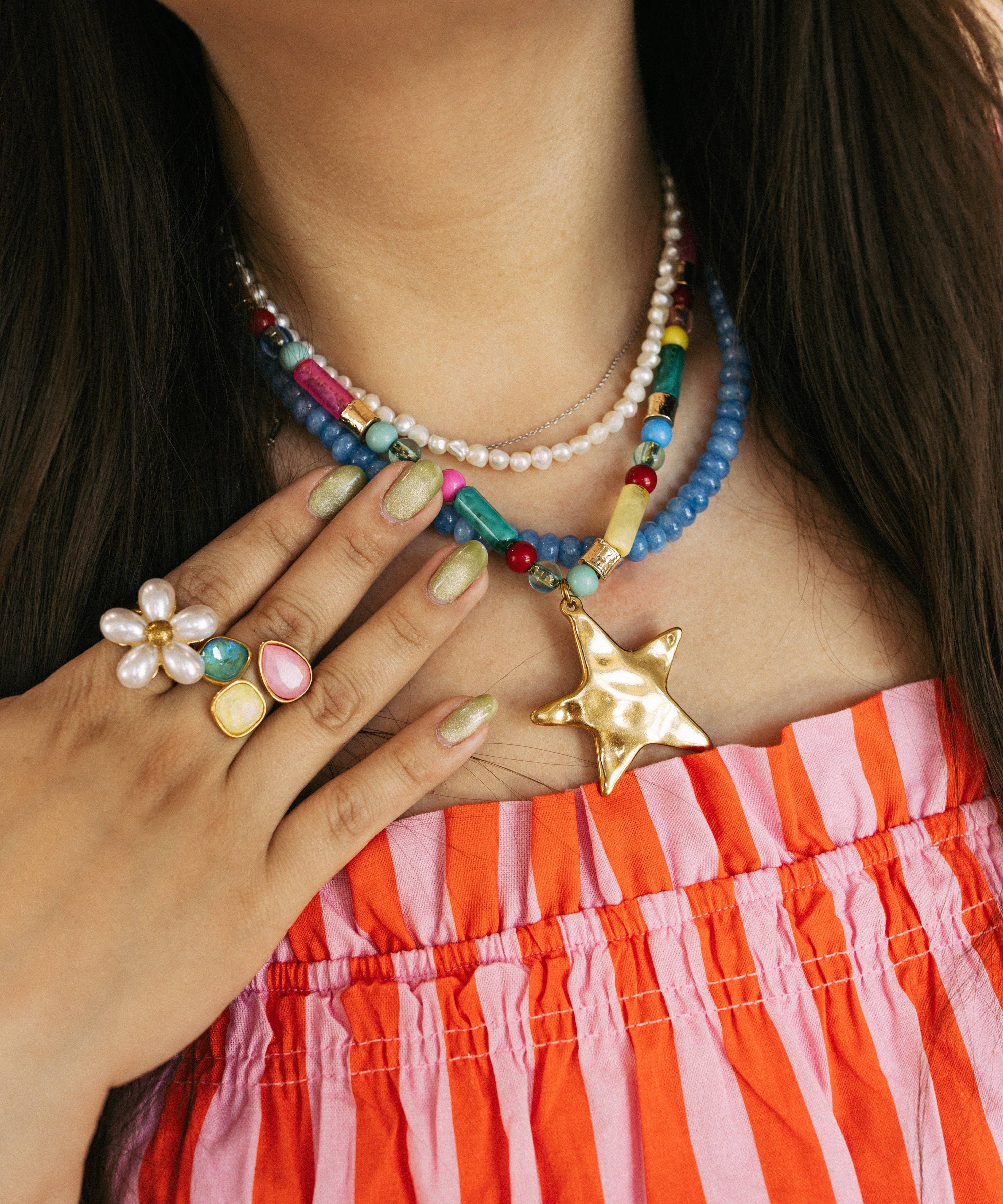 Summer Star Beaded Necklace