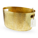 Hammered Gold Plated Aluminum Beverage Tub w Cutout Handles