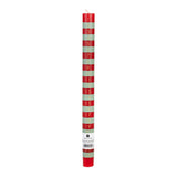 Green & Red Striped Advent Candle - 12 Pack Display | Christmas Decor |