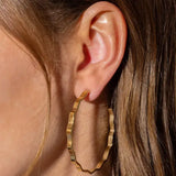 Hoop Earrings - Wavy Gold-Plated - Cassie - Assorted Sizes