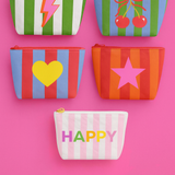 Cute Stripe Tyvek Pouch | Teen and Girl Stocking Stuffer