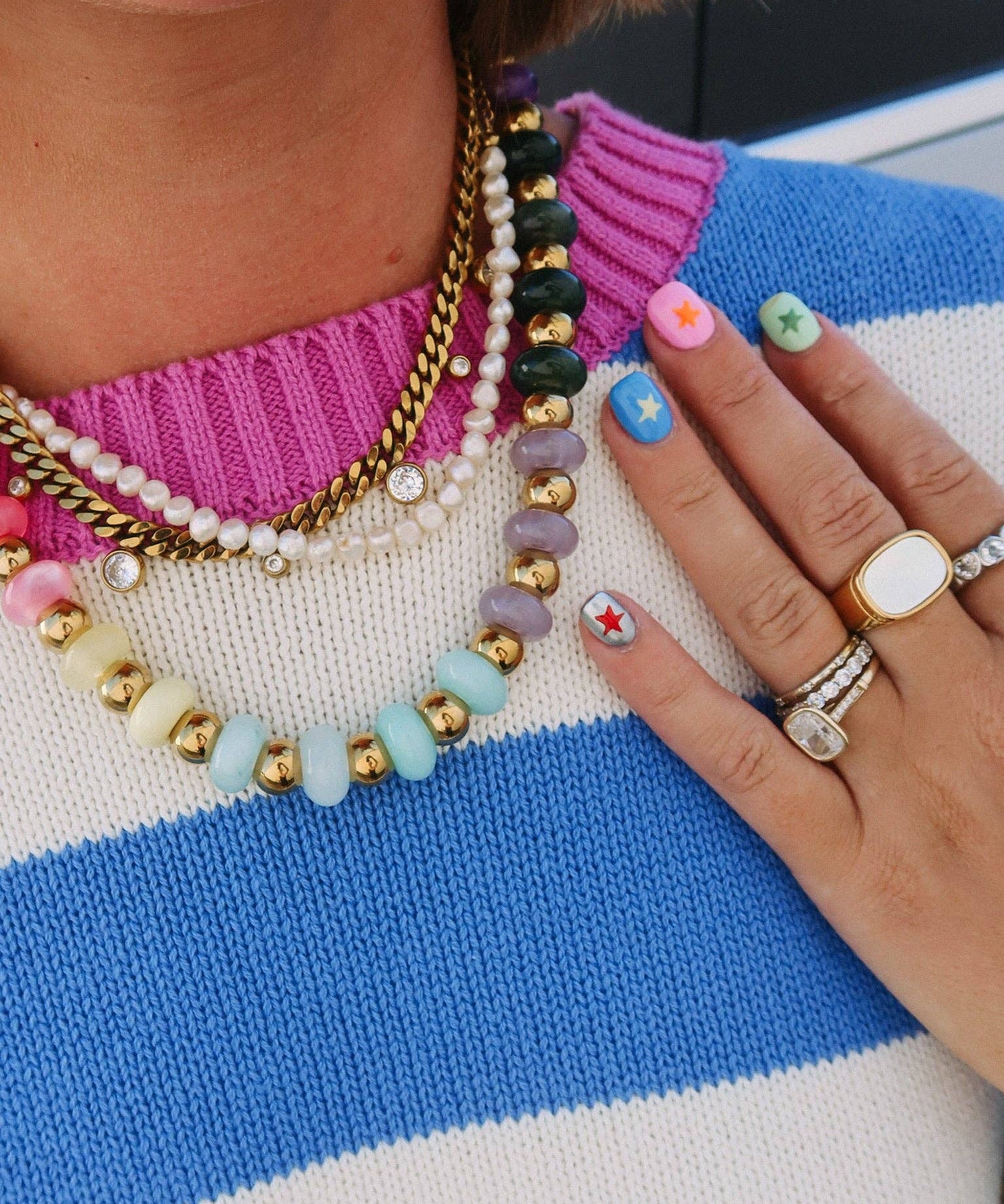 Color Theory Beaded Necklace