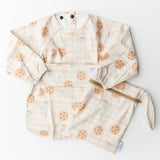 The Grayson Long Sleeve Bib - Milk & Cookies
