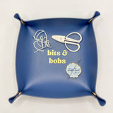 Blue Bits & Bobs Needlepoint Valet Tray | Snap Tray 