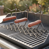 Hot Dog Roaster Stainless Steel Three Man Stick Figure