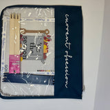 "Current Obsession" Embroidered Needlepoint Project Bag
