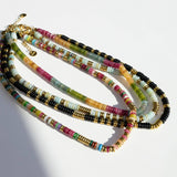 Joan Multi Color Beaded Stone Necklace || Choose Color