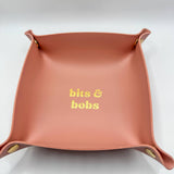 Pink Bits & Bobs Needlepoint Valet Tray | Snap Tray 