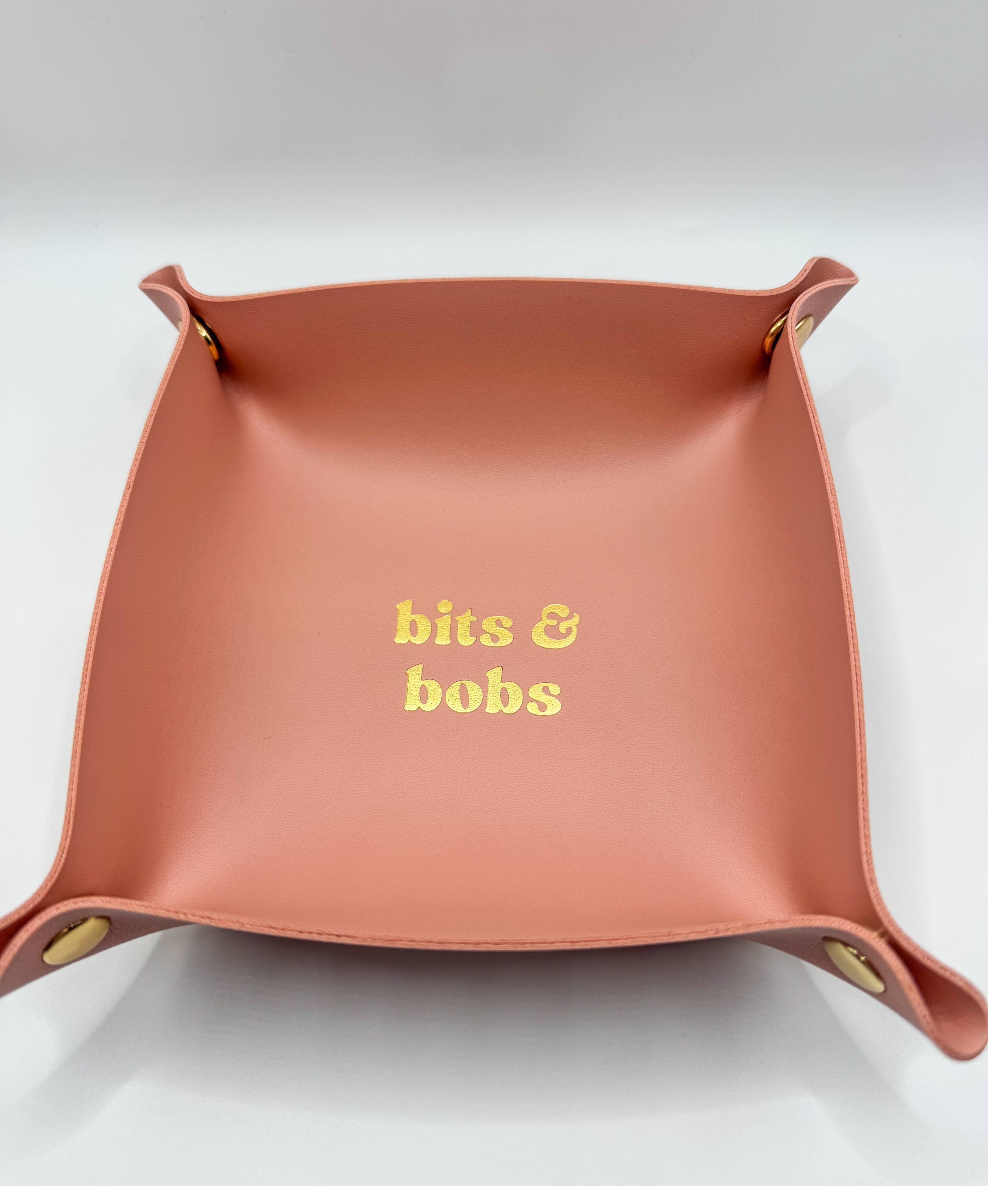 Pink Bits & Bobs Needlepoint Valet Tray | Snap Tray 