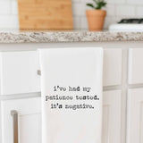 *NEW Funny Towel Patience Tested Negative Gift Towel